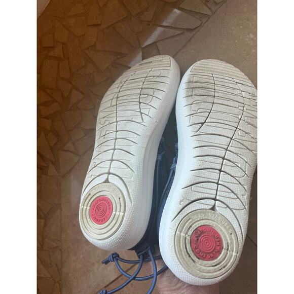 Fitflop Blue Comfort Sneaker Shoe Women 6.5 Travel Slip On Airport Walking Trip - Picture 5 of 9